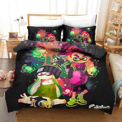 Splatoon 2 Comfortable Bedding Three-Piece Soft and Breathable Duvet Cover - Image 34
