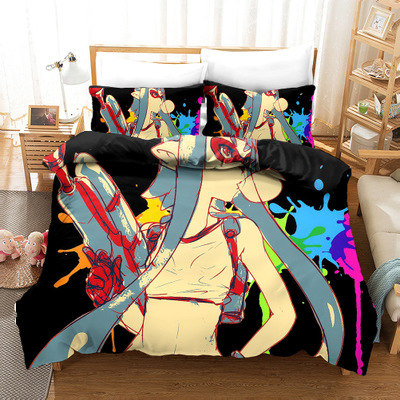 Splatoon 2 Comfortable Bedding Three-Piece Soft and Breathable Duvet Cover - Image 25