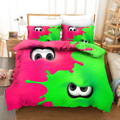 Splatoon 2 Comfortable Bedding Three-Piece Soft and Breathable Duvet Cover - Image 33
