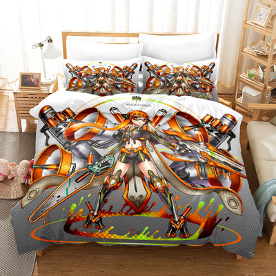 Splatoon 2 Comfortable Bedding Three-Piece Soft and Breathable Duvet Cover - Image 22