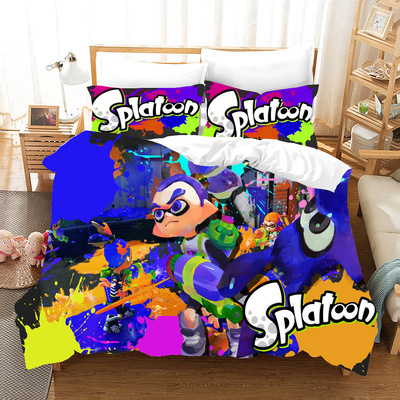 Splatoon 2 Comfortable Bedding Three-Piece Soft and Breathable Duvet Cover - Image 19