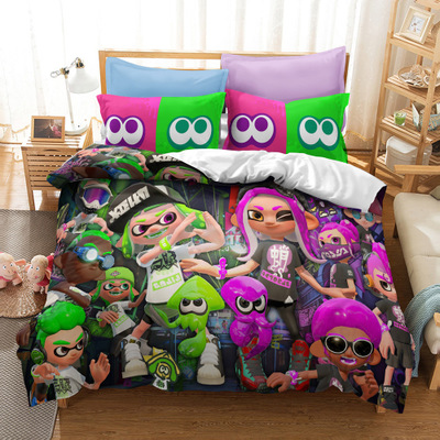Splatoon 2 Comfortable Bedding Three-Piece Soft and Breathable Duvet Cover - Image 13