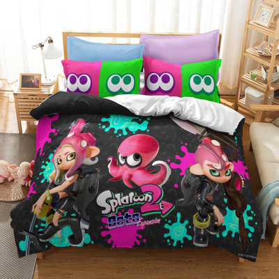 Splatoon 2 Comfortable Bedding Three-Piece Soft and Breathable Duvet Cover - Image 15