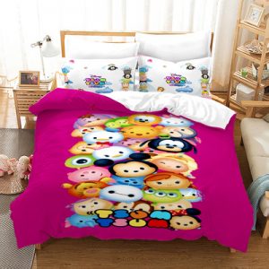 Tsum Tsum Comfortable Bedding Three-Piece Soft and Breathable Duvet Cover