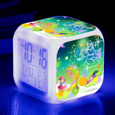 Twelve constellations 7 Colors Change Digital Alarm LED Clock - Image 3