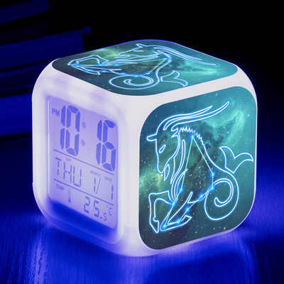 Twelve constellations 7 Colors Change Digital Alarm LED Clock - Image 9