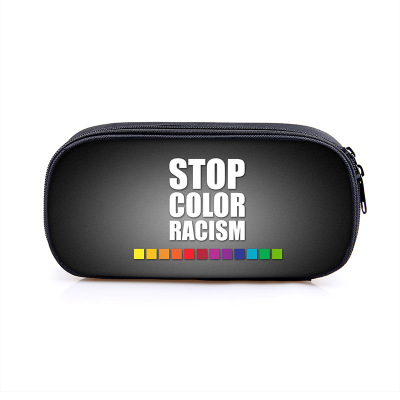 No to Racism Pen Case Student’s Large Capacity Pencil Bag - Image 4