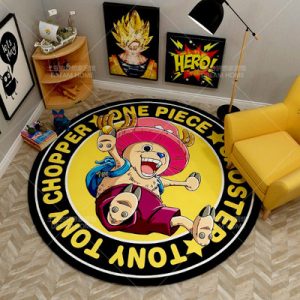 One Piece Tony Tony Chopper Ultra Soft Indoor Modern Area Rugs Fluffy Living Room Carpets Suitable for Children Bedroom Round