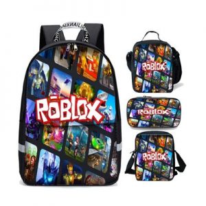 18 Inch Roblox Backpack School Bag+Lunch Bag+Messenger Bag+Pencil Bag