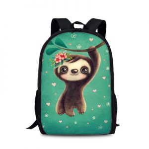 18‘’Sloth Backpack School Bag Black