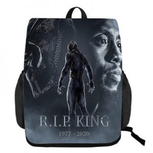 18‘’Chadwick Boseman Black Panther Backpack Creative Waterproof Change Bag