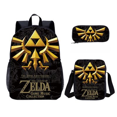18″The Legend of Zelda Backpack School Bag+Messenger Bag+Pencil Bag - Image 7