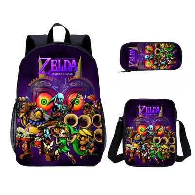 18″The Legend of Zelda Backpack School Bag+Messenger Bag+Pencil Bag - Image 8