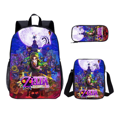 18″The Legend of Zelda Backpack School Bag+Messenger Bag+Pencil Bag - Image 13