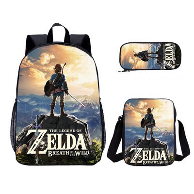 18″The Legend of Zelda Backpack School Bag+Messenger Bag+Pencil Bag - Image 5