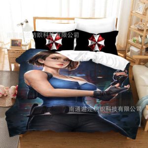 Resident Evil Comfortable Bedding Three-Piece Soft and Breathable Duvet Cover Gift