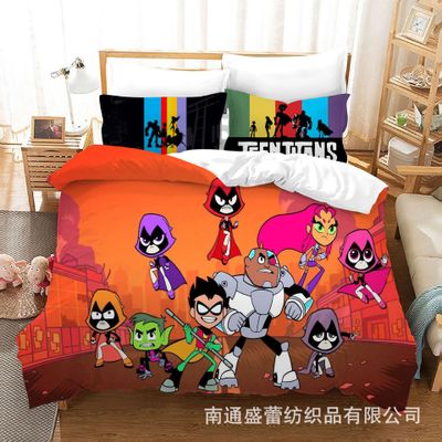 Teen Titans Go! Comfortable Bedding Three-Piece Soft and Breathable Duvet Cover - Image 13