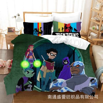 Teen Titans Go! Comfortable Bedding Three-Piece Soft and Breathable Duvet Cover - Image 23