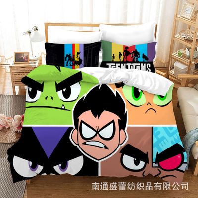 Teen Titans Go! Comfortable Bedding Three-Piece Soft and Breathable Duvet Cover - Image 3