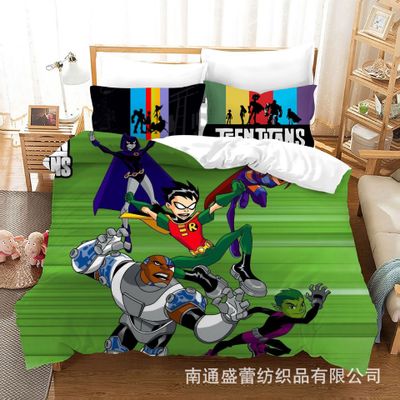 Teen Titans Go! Comfortable Bedding Three-Piece Soft and Breathable Duvet Cover - Image 5