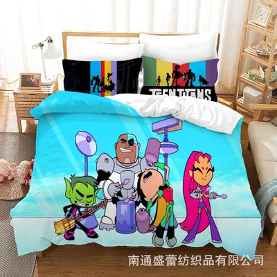 Teen Titans Go! Comfortable Bedding Three-Piece Soft and Breathable Duvet Cover - Image 6