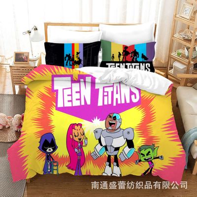 Teen Titans Go! Comfortable Bedding Three-Piece Soft and Breathable Duvet Cover - Image 10