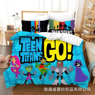 Teen Titans Go! Comfortable Bedding Three-Piece Soft and Breathable Duvet Cover - Image 11