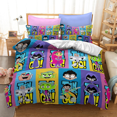 Teen Titans Go! Comfortable Bedding Three-Piece Soft and Breathable Duvet Cover - Image 25