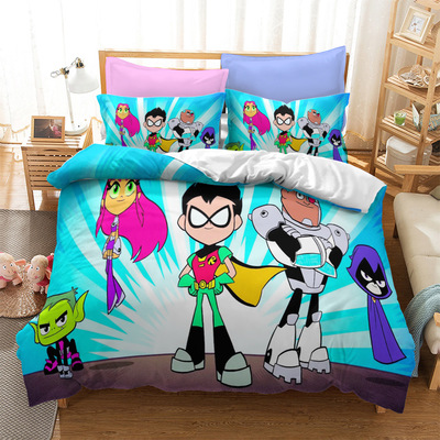 Teen Titans Go! Comfortable Bedding Three-Piece Soft and Breathable Duvet Cover - Image 28