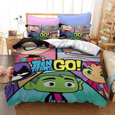 Teen Titans Go! Comfortable Bedding Three-Piece Soft and Breathable Duvet Cover - Image 24