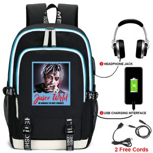 18“Juice Wrld USB Backpack School Bag
