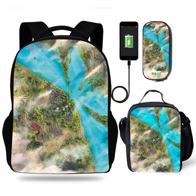 18″Godzilla King of the Monsters Backpack School Bag+Lunch Bag+Pencil Bag - Image 11