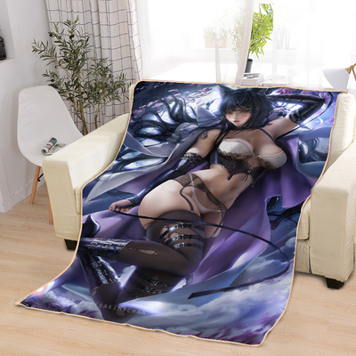 ACGN Girl Blankets Printing Soft Nap Blanket On Home/Sofa/Office Portable Travel Cover Blanket - Image 2