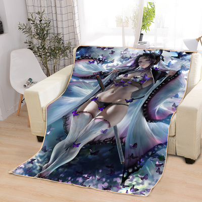 ACGN Girl Blankets Printing Soft Nap Blanket On Home/Sofa/Office Portable Travel Cover Blanket - Image 6