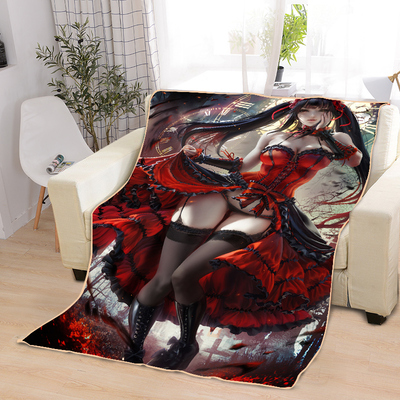 ACGN Girl Blankets Printing Soft Nap Blanket On Home/Sofa/Office Portable Travel Cover Blanket - Image 8