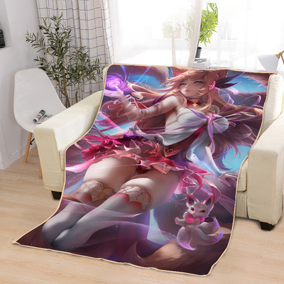 ACGN Girl Blankets Printing Soft Nap Blanket On Home/Sofa/Office Portable Travel Cover Blanket - Image 20