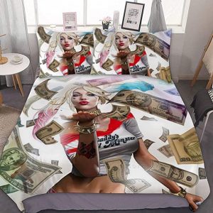 Ha-Rley Quinn Comfortable Bedding Three-Piece Soft and Breathable Duvet Cover