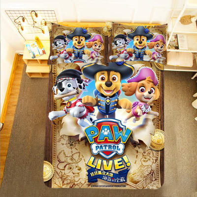 PAW Patrol Comfortable Bedding Three-Piece Soft and Breathable Duvet Cover