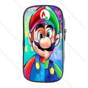Super Mario Pencil Bag Funny Cartoon Cosmetic Case Anime Stationery Storage Bag Student School Supplies