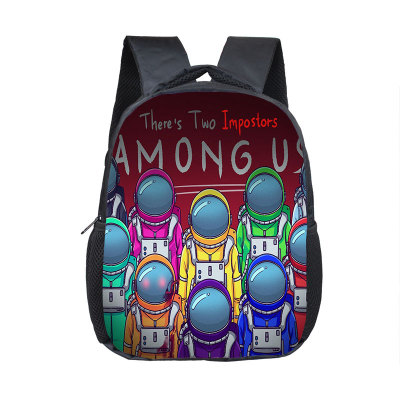 12 Inch Among Us Children's Backpack Kids School Cute Daily Bag Kindergarten Bags Girls Boys Waterproof Ruckpack - Image 13
