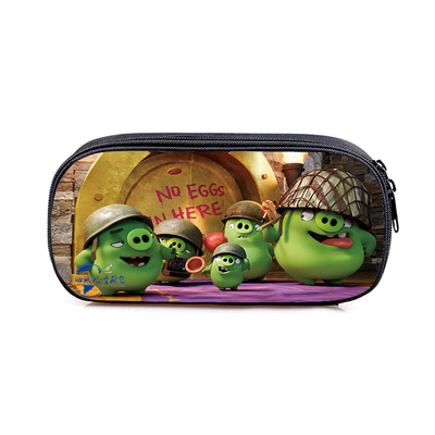 Angry Birds Canvas Pencil Case Student Penbag Boy Girl Zip Cosmetic Bags Cartoon Multifunction travel Makeupbag Stationery