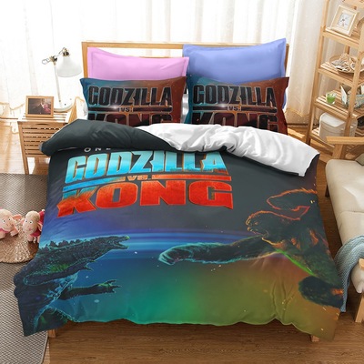 Godzilla vs Kong Comfortable Bedding Three-Piece Soft and Breathable Duvet Cover - Image 10