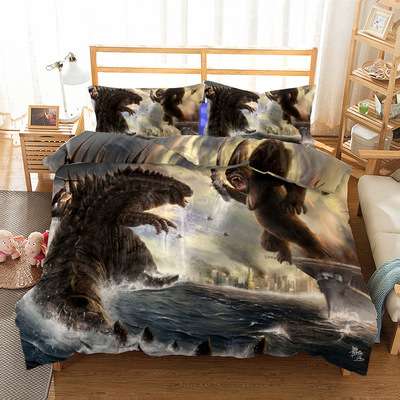 Godzilla vs Kong Comfortable Bedding Three-Piece Soft and Breathable Duvet Cover - Image 22