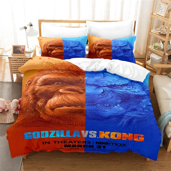 Godzilla vs Kong Comfortable Bedding Three-Piece Soft and Breathable Duvet Cover - Image 25