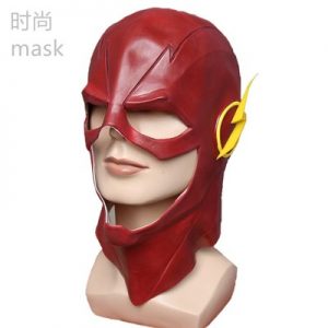 The Flash Mask Helmet Latex Full Head Mask Cosplay Props