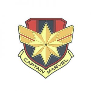 Captain Marvel badge coaster heat insulation and non-slip