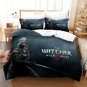 The Witcher 3 Wild Hunt Comfortable Bedding Three-Piece Soft and Breathable Duvet Cover
