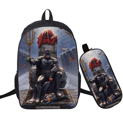 16 Inch Batman Backpack School Bag+Pencil Bag