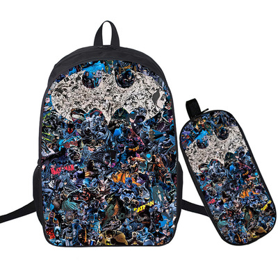 16 Inch Batman Backpack School Bag+Pencil Bag - Image 2