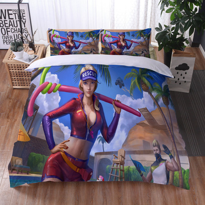 Fortnite Comfortable Bedding Three-Piece Soft and Breathable Duvet Cover - Image 31